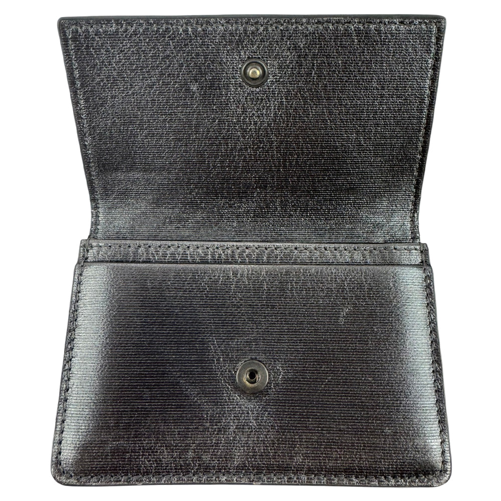 BOTTEGA VENETA Intrecciato Silver Leather Card Case LHQ1737