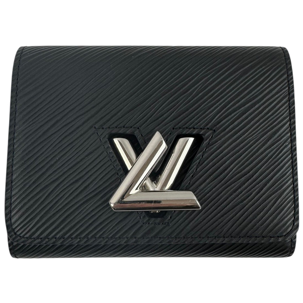 LOUIS VUITTON Black Epi Compact Twist Purse Wallet LHQ1738