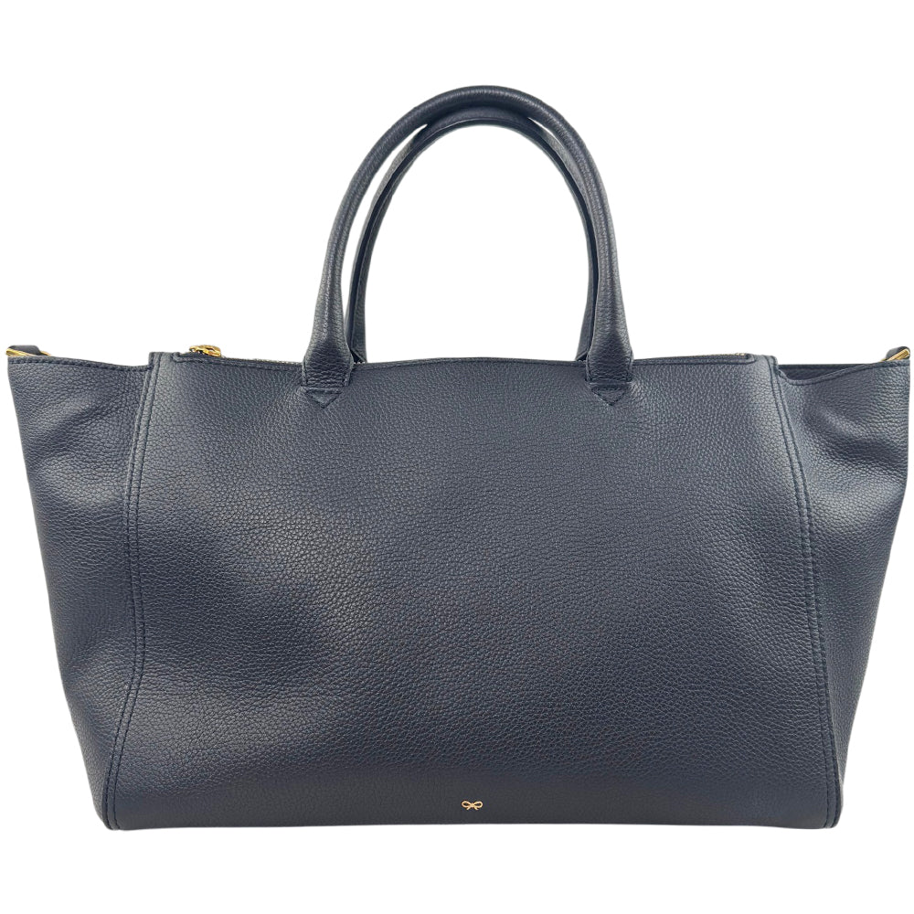 ANYA HINDMARCH Blue Leather Vere Slouchy Tote Handbag LHQ1744