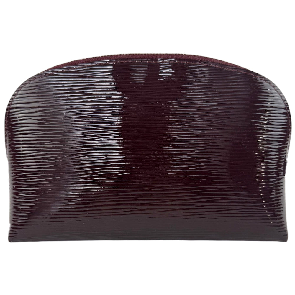 LOUIS VUITTON Burgundy Epi Leather Cosmetic Pouch PM LHQ1745