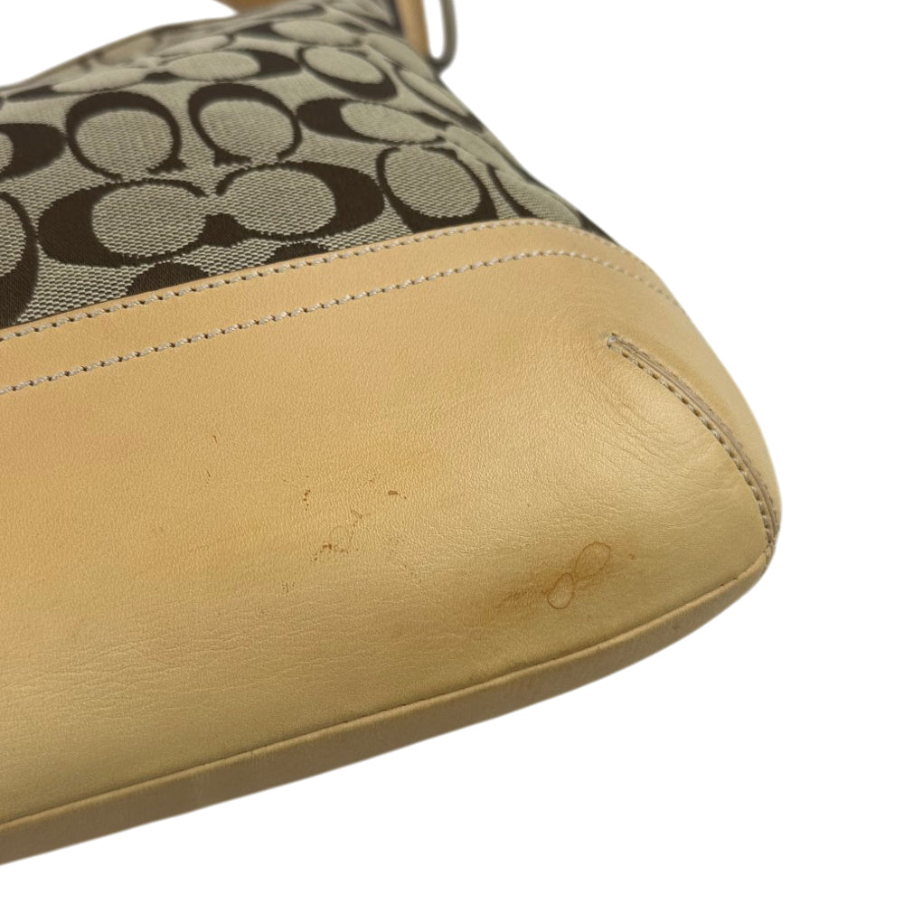 COACH Brown Signature Canvas Shoulder Crossbody Bag LHQ1749