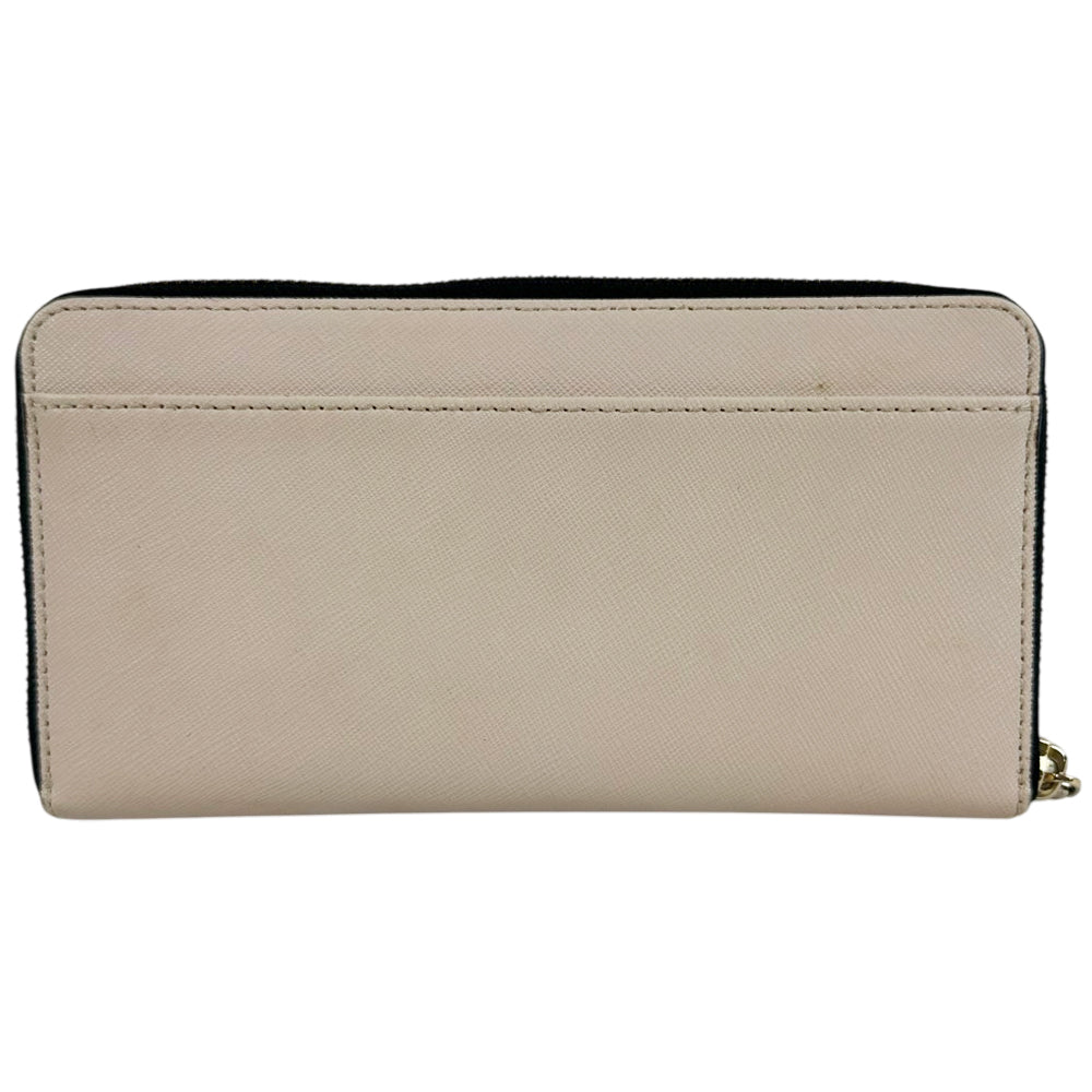 KATE SPADE Black/Nude Leather Zip Wallet Purse LHQ1753