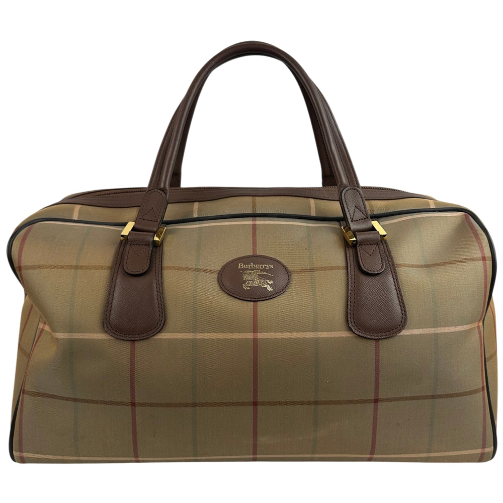BURBERRY Check Duffle/Boston Bag LHQ1755