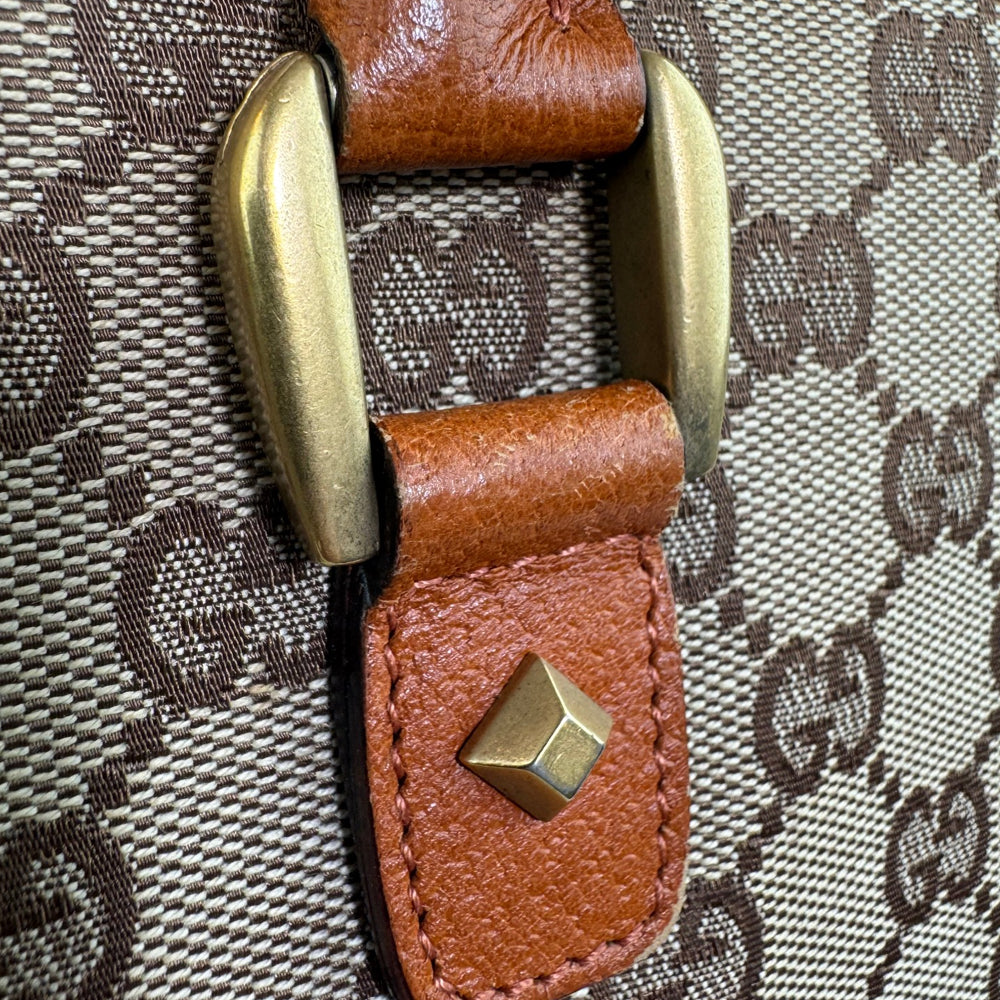 Gucci Brown Canvas Nailhead Tote Bag LHQ1761