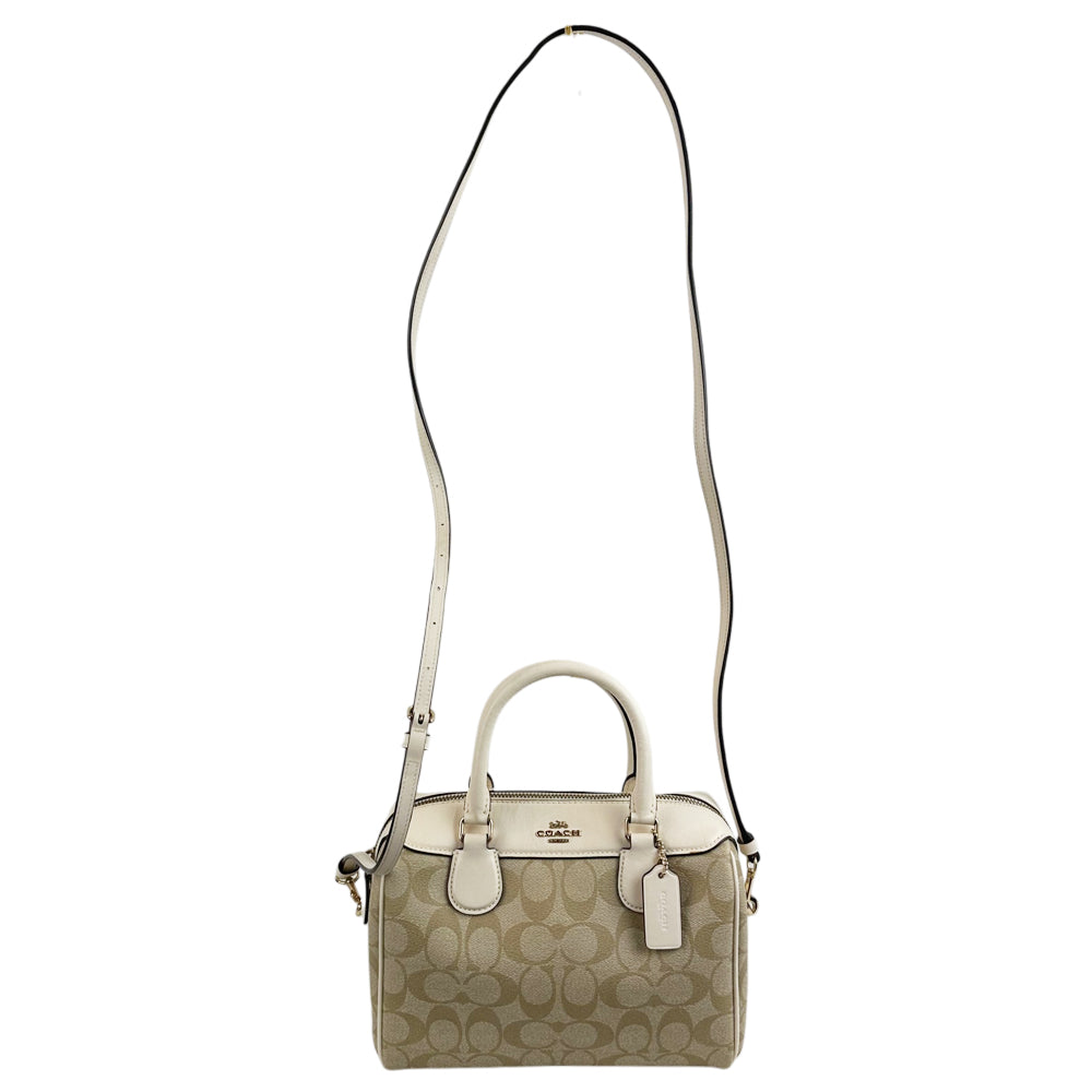 COACH Mini Bennet Signature 2 Way Crossbody Hand Bag LHQ1776