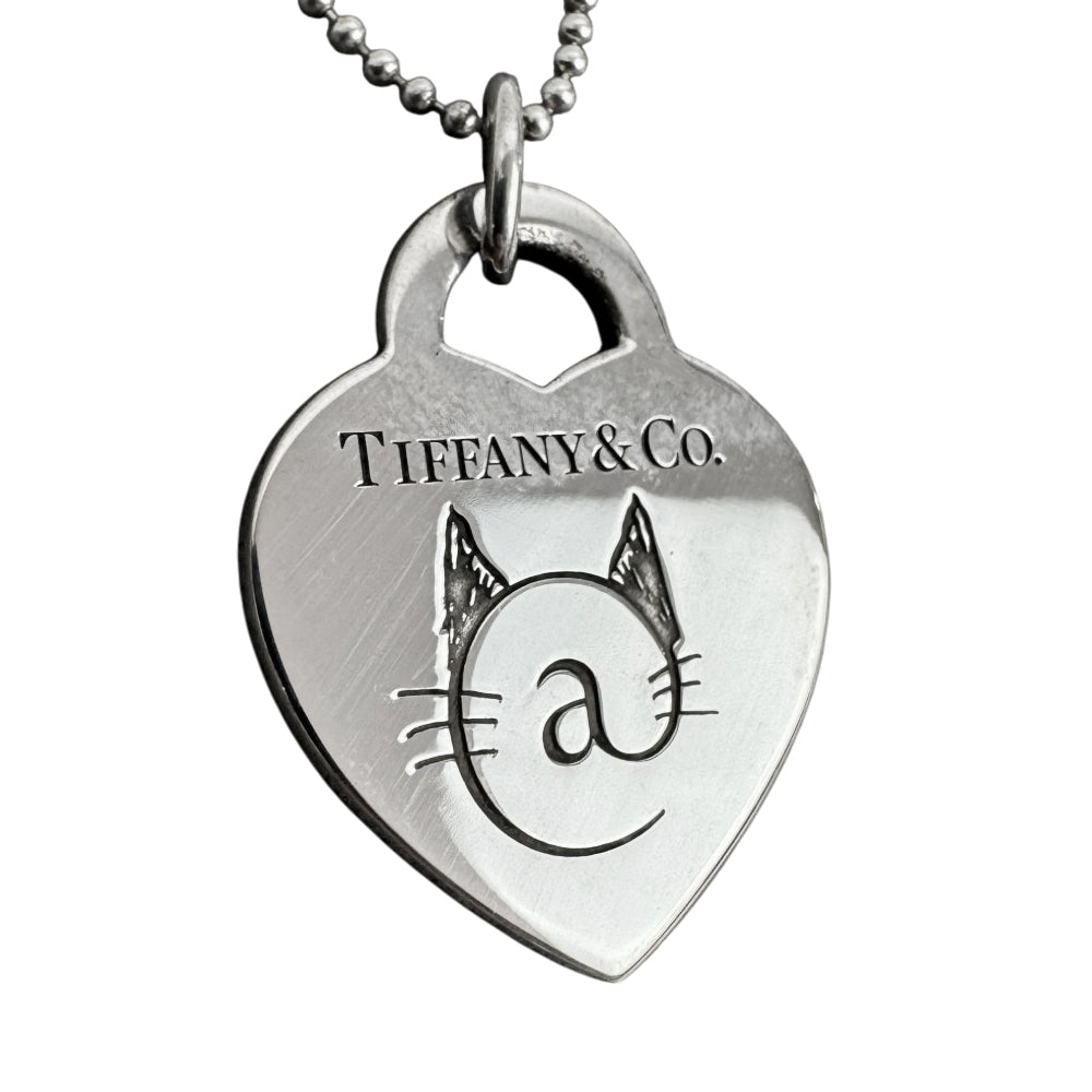 TIFFANY & CO Cat Street Heart Tag Necklace LHQ1784