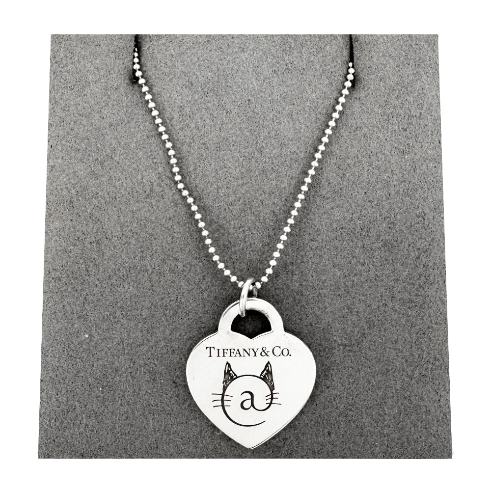 TIFFANY & CO Cat Street Heart Tag Necklace LHQ1784