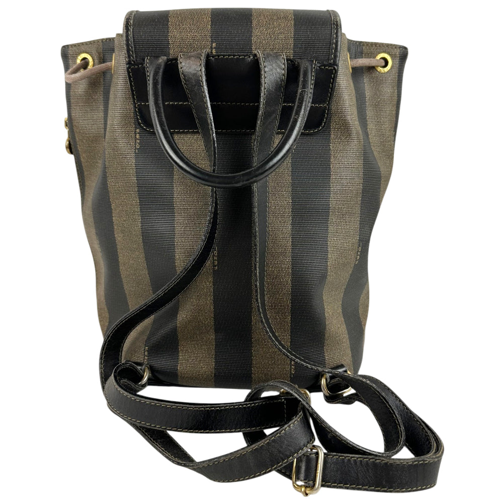 FENDI Brown/Black Pequin Backpack LHQ1796