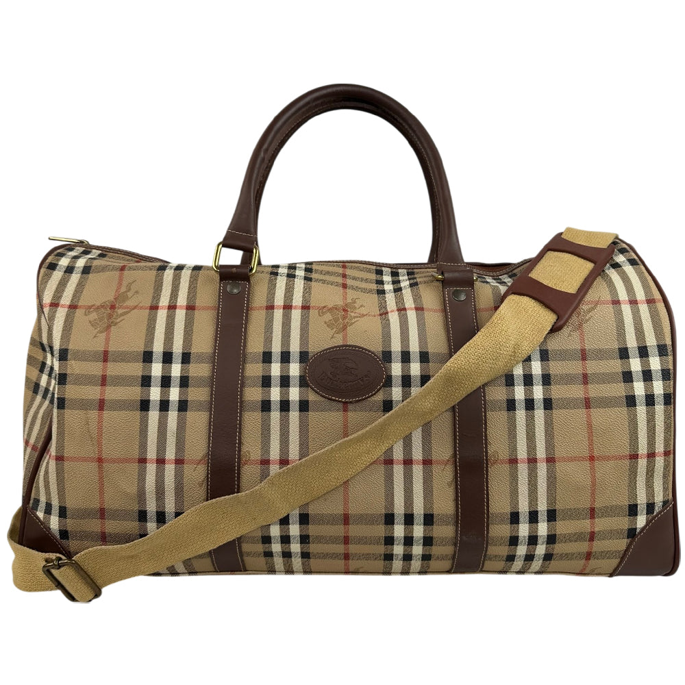 BURBERRY Nova Check Duffle/Boston Shoulder Bag LHQ1799