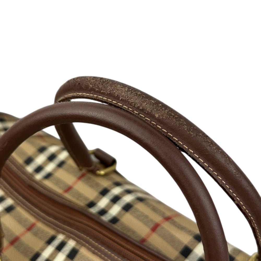 BURBERRY Nova Check Duffle/Boston Shoulder Bag LHQ1799