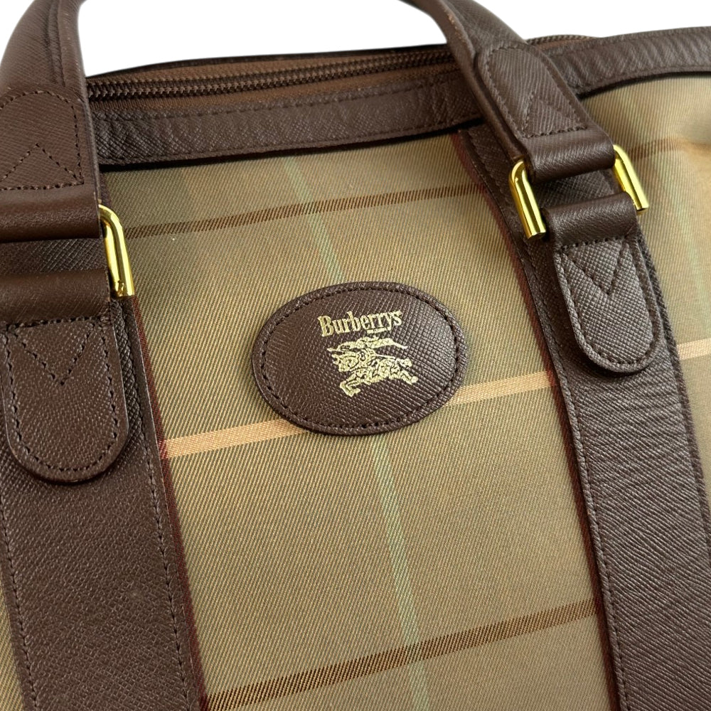 BURBERRY Check Duffle/Boston Bag LHQ1800