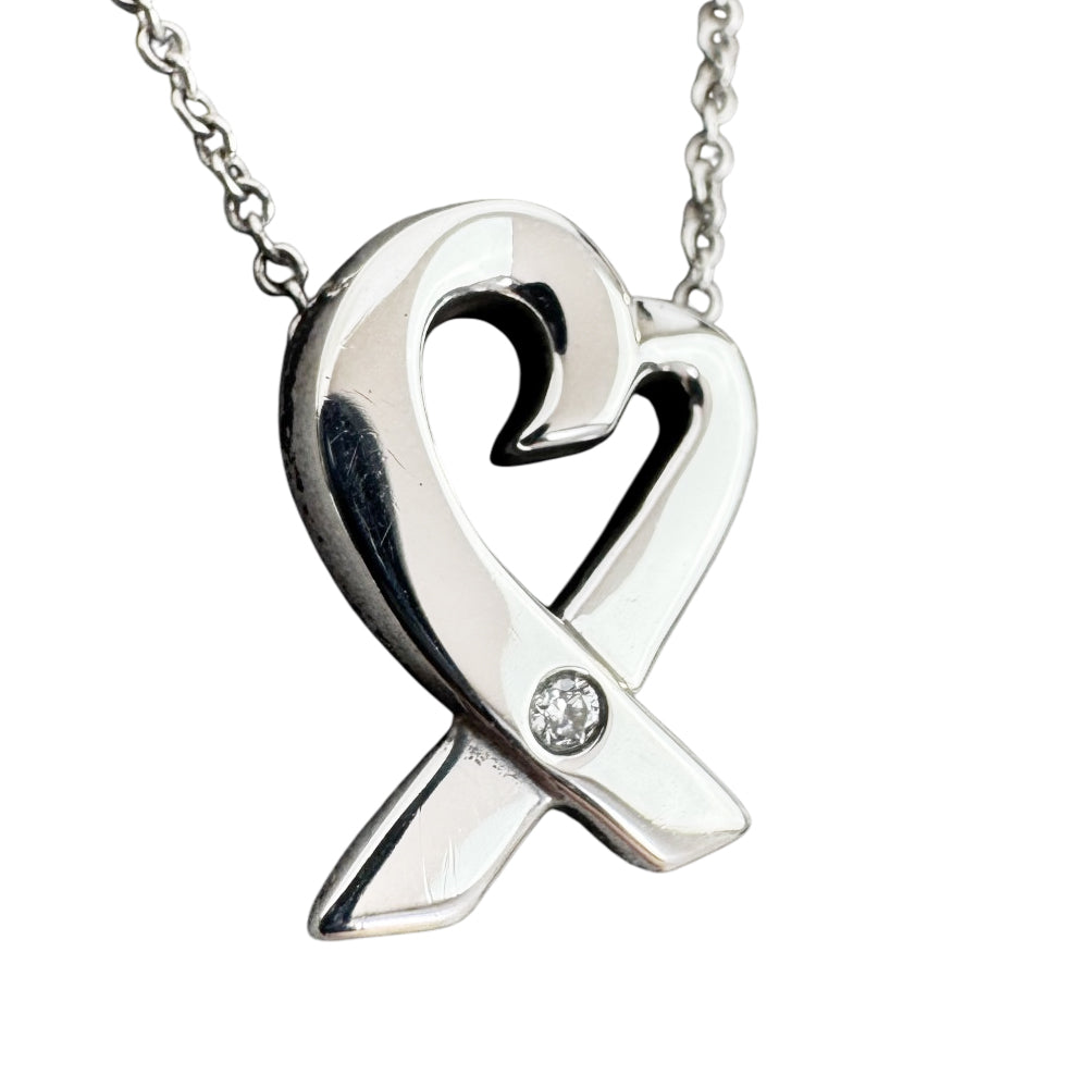 TIFFANY & CO Loving Heart Diamond Necklace LHQ1807