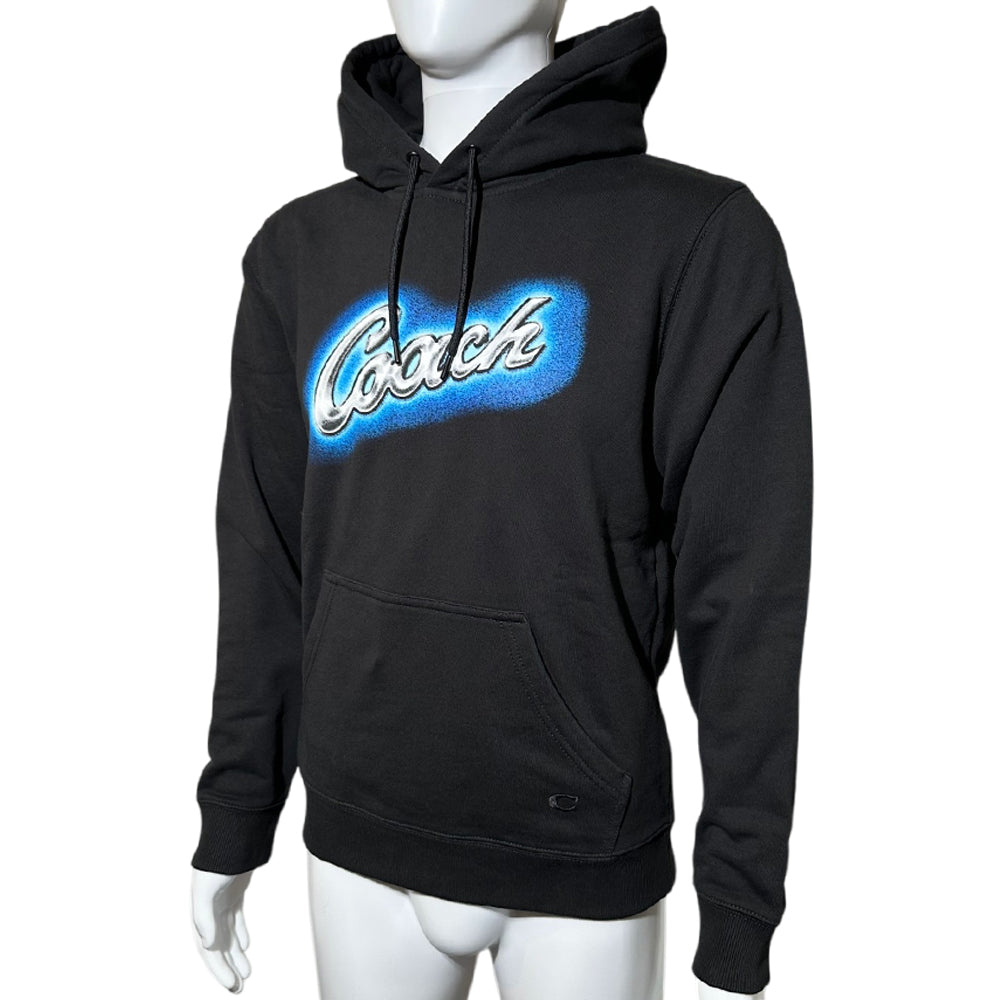 COACH Airbrush Signature Black Hoodie Size S LHQ1817
