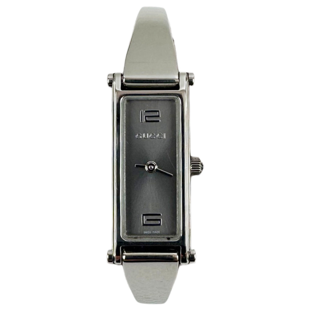 GUCCI Grey Dial Stainless Steel Bangle Watch LHQ1818