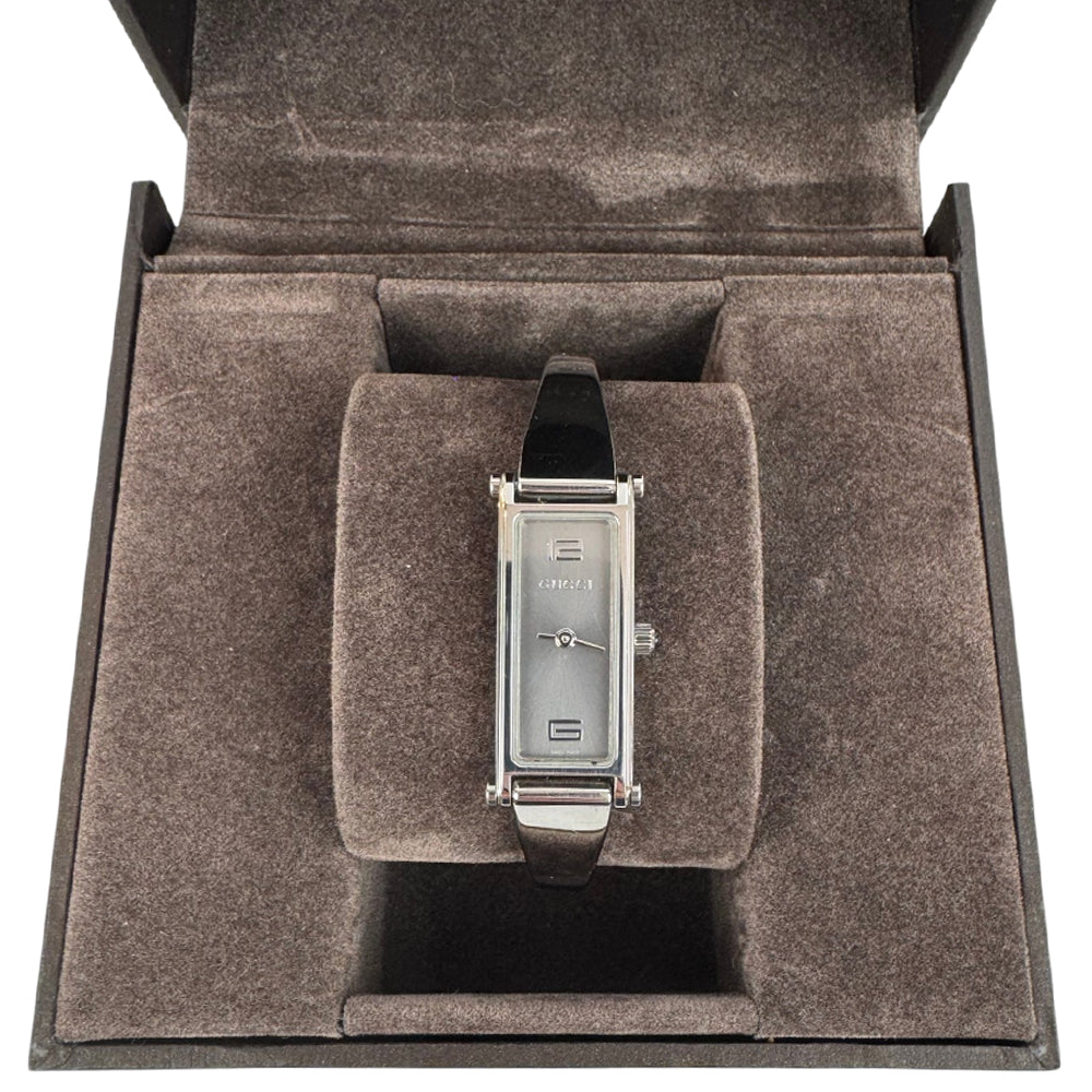 GUCCI Grey Dial Stainless Steel Bangle Watch LHQ1818
