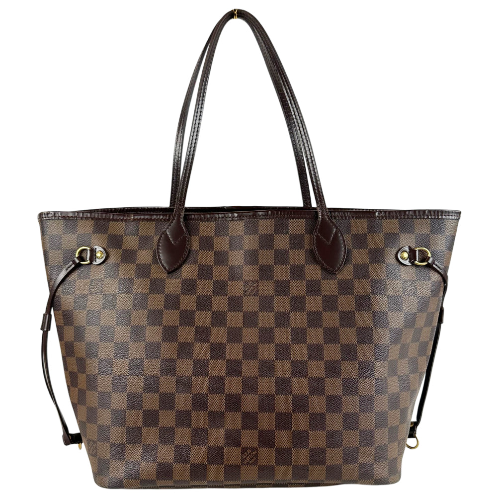 LOUIS VUITTON Neverfull MM Damier Ebene Shoulder Tote Bag LHQ1819
