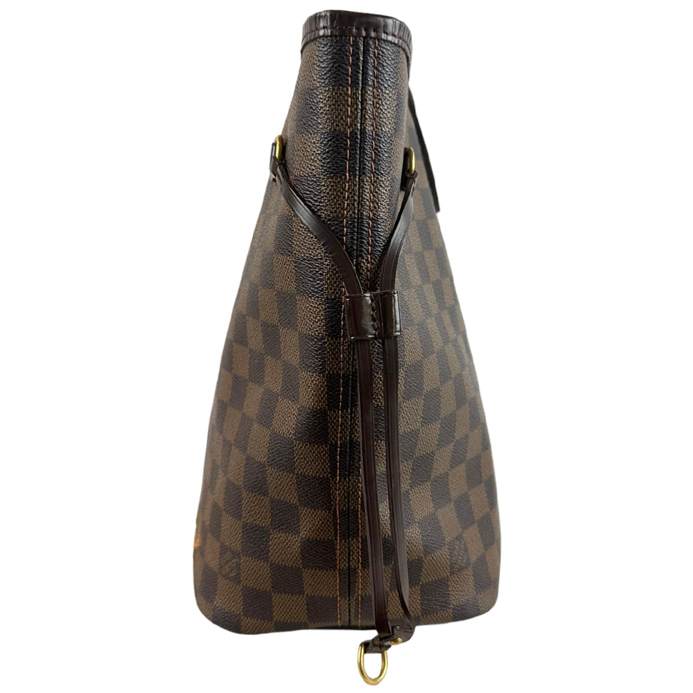 LOUIS VUITTON Neverfull MM Damier Ebene Shoulder Tote Bag LHQ1819