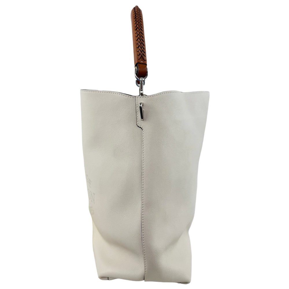LOUIS VUITTON White Calfskin Leather Parnassea Bagatelle Hobo Bag LHQ1825