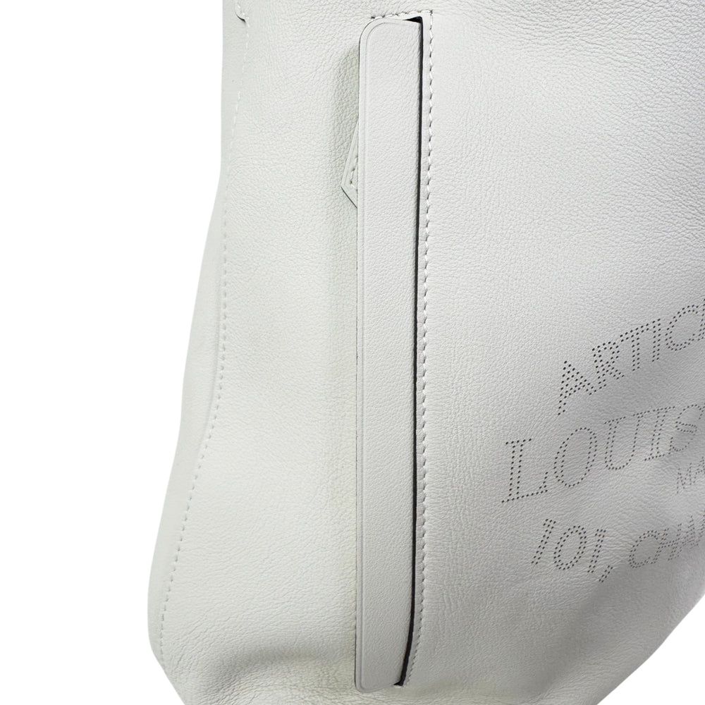 LOUIS VUITTON White Calfskin Leather Parnassea Bagatelle Hobo Bag LHQ1825