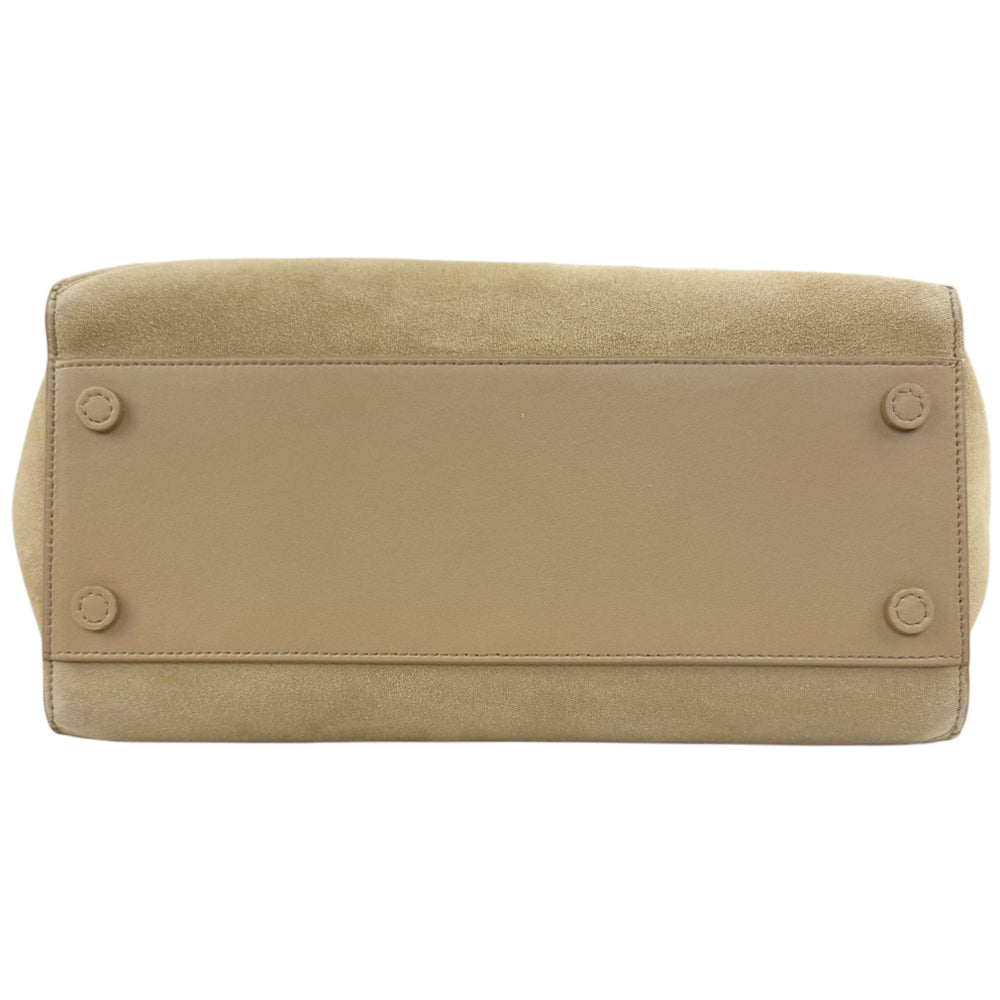 VICTORIA BECKHAM Victoria Brown Suede Tote Shoulder Bag LHQ1826
