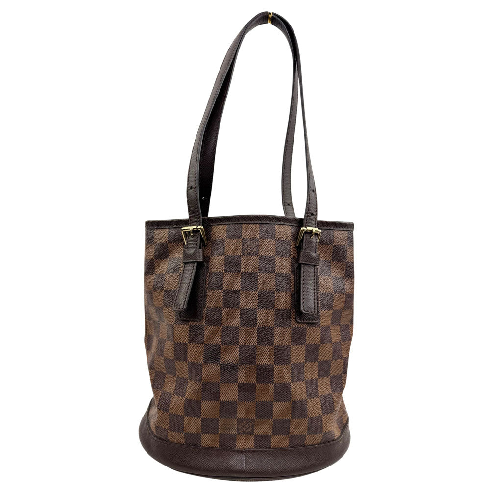 LOUIS VUITTON Damier Ebene Marais Bucket Shoulder Bag LHQ1828