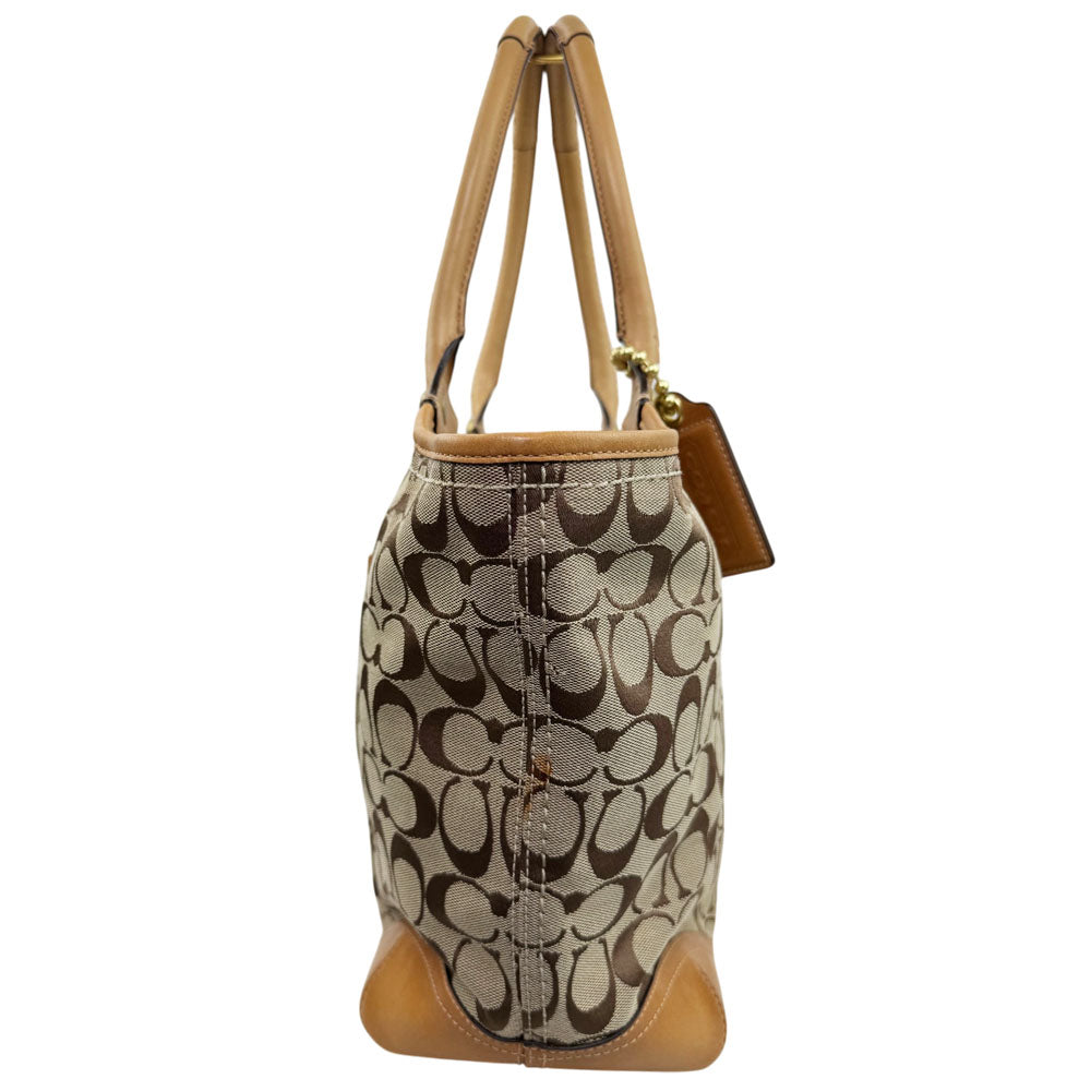 COACH Bleeker Brown Signature Canvas Tote Shoulder Bag LHQ1833
