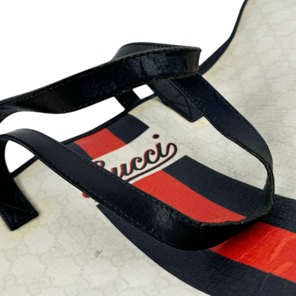 GUCCI GG Logo Sherry Line Tote Shoulder Bag LHQ1834