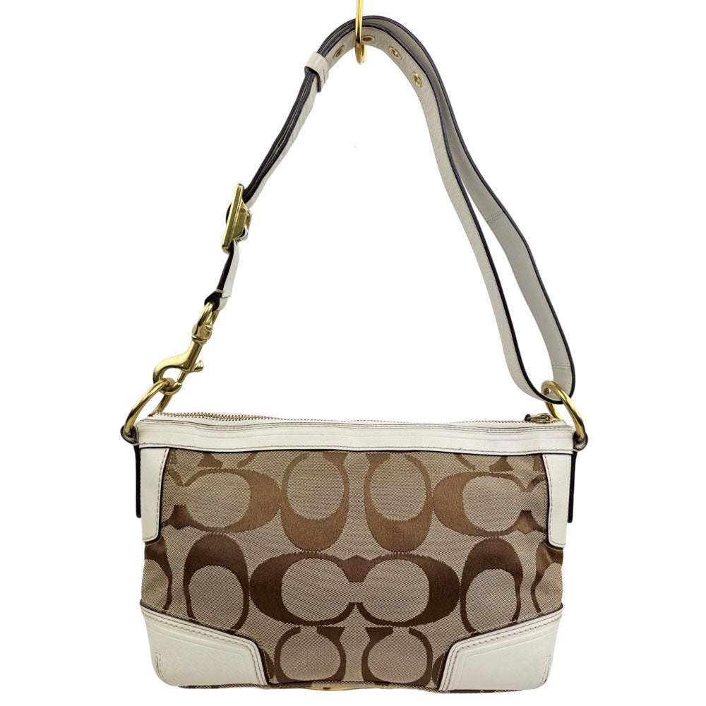 COACH Signature Stripe Hobo Shoulder Bag LHQ1835