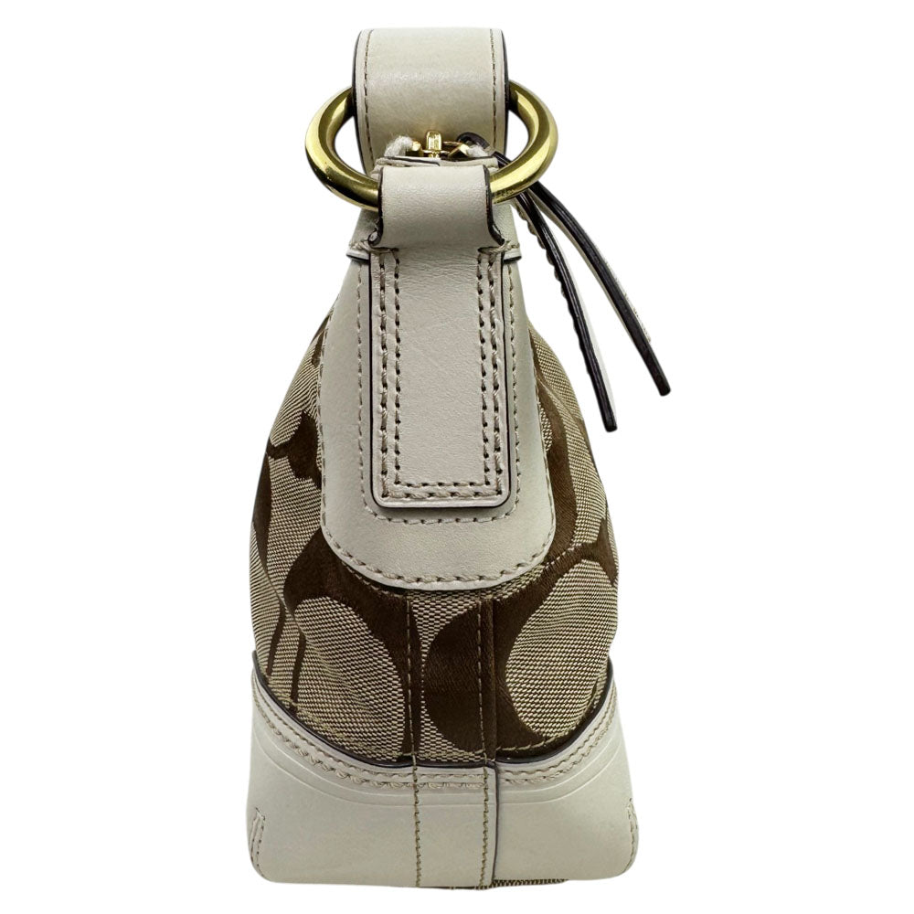 COACH Signature Stripe Hobo Shoulder Bag LHQ1835
