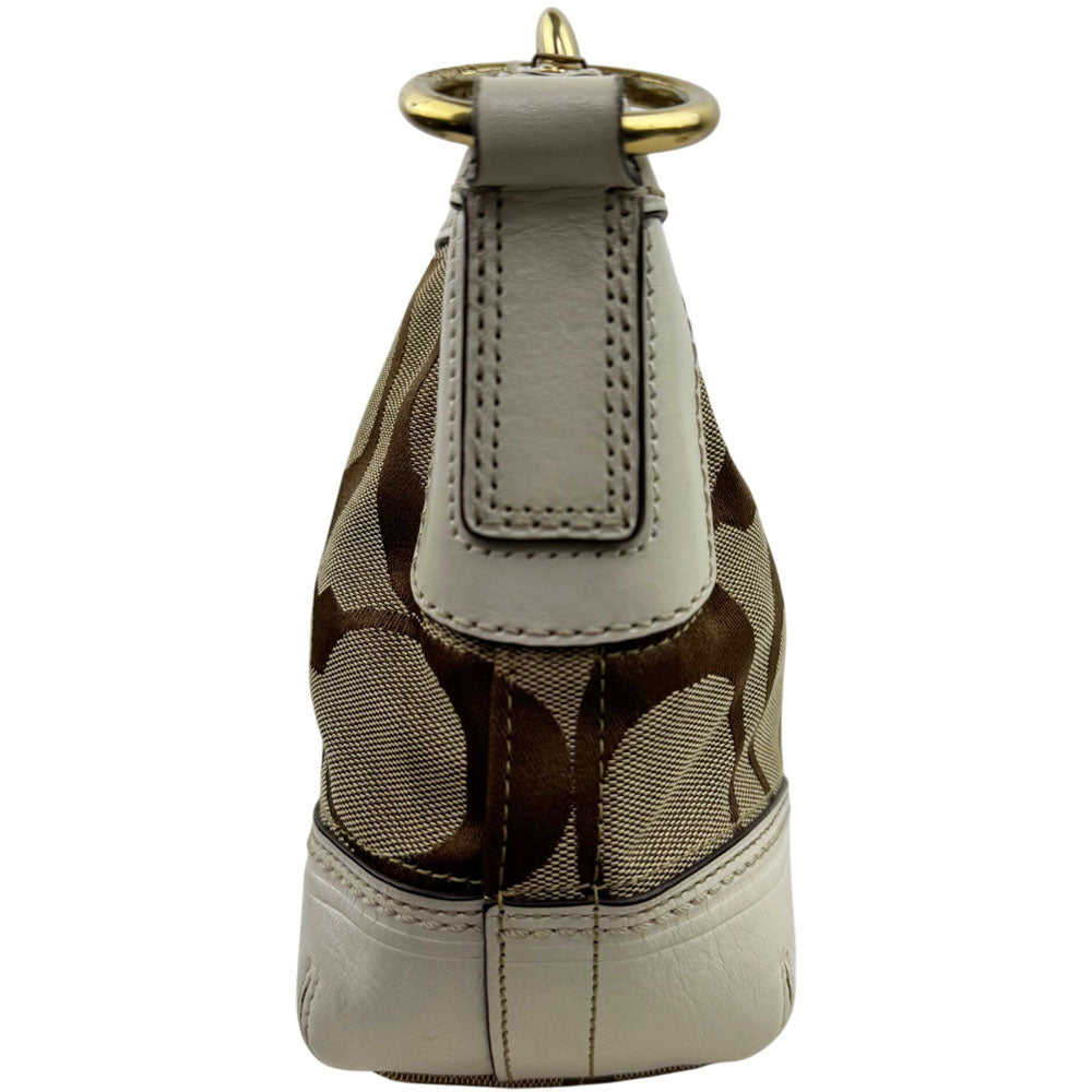 COACH Signature Stripe Hobo Shoulder Bag LHQ1835
