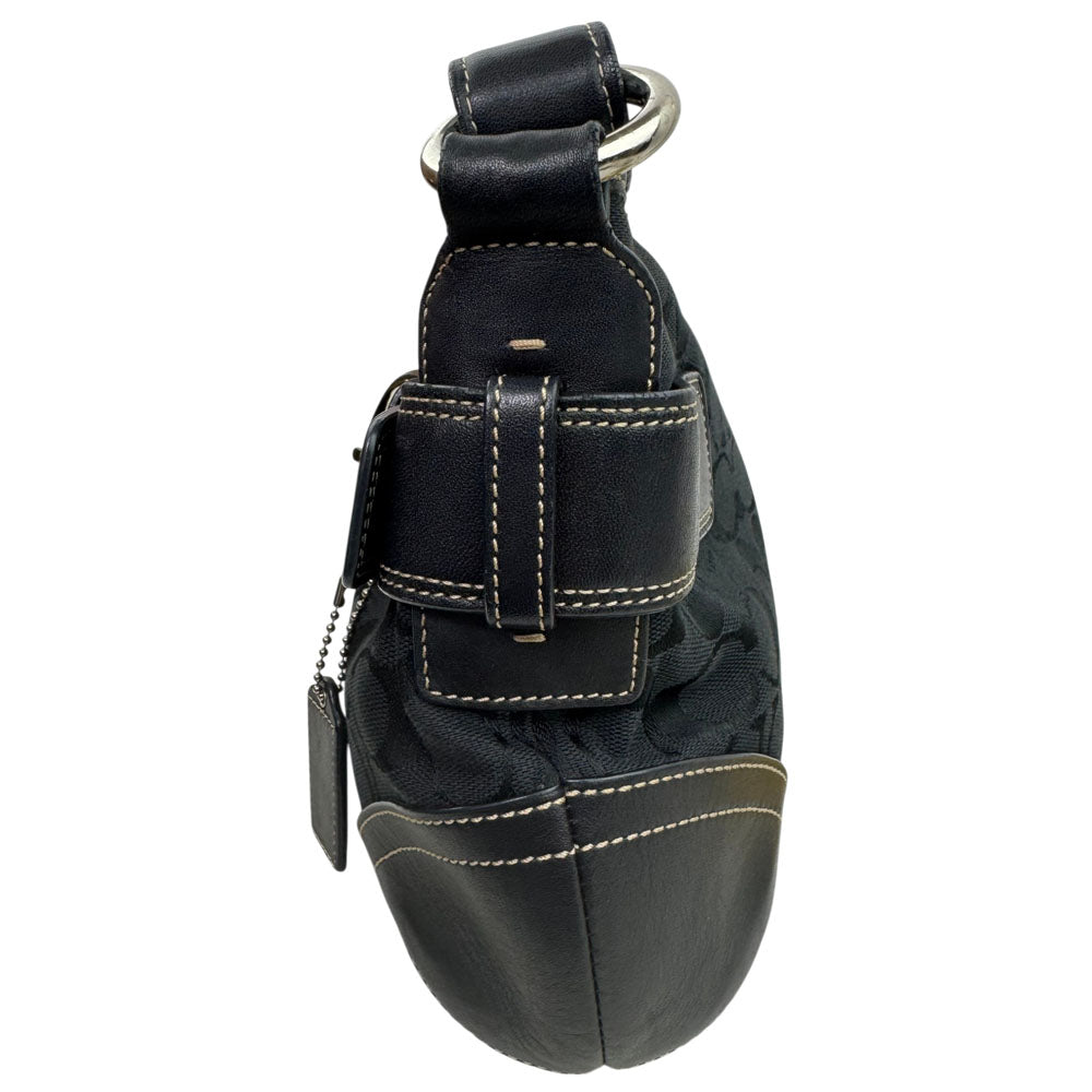 COACH Black Soho Signature Canvas and Leather Shoulder Bag LHQ1837