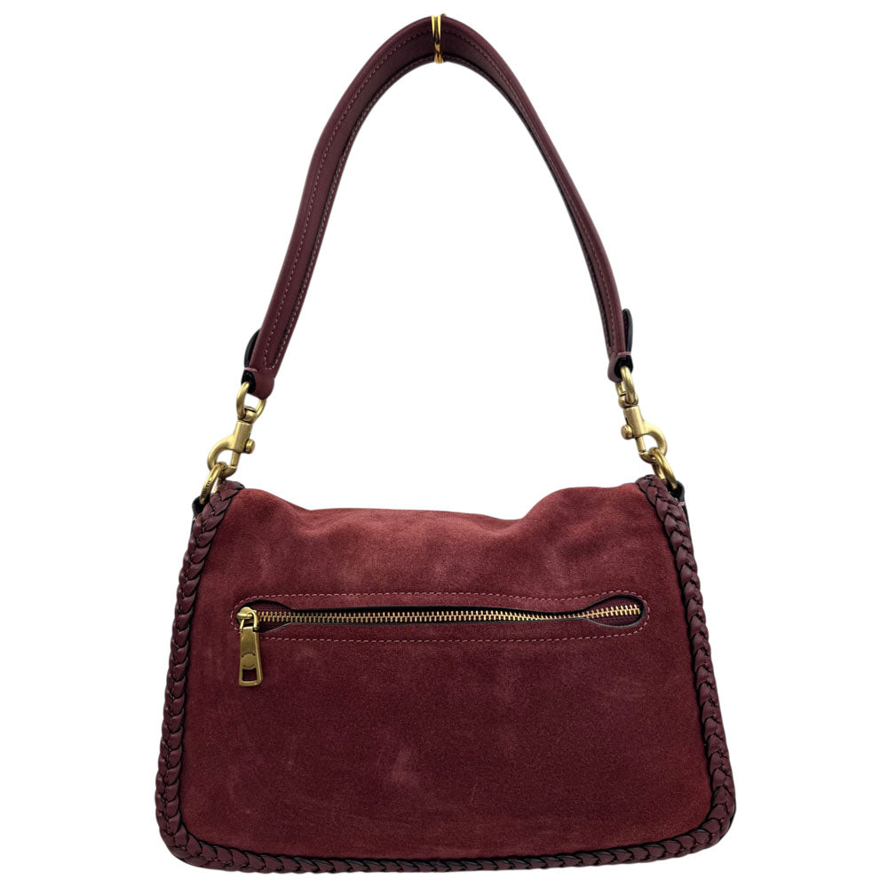 COACH Soft Tabby Shoulder Maroon Bag LHQ1839