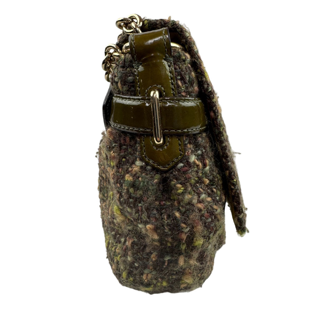 COACH Chelsea Boucle Olive Tweed Shoulder Bag LHQ1842