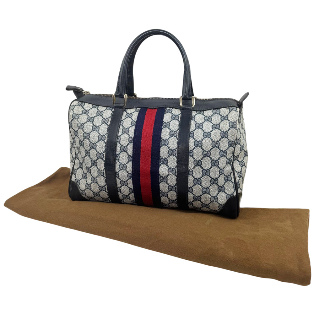 GUCCI Grey Sherry Line Boston Bag LHQ1843