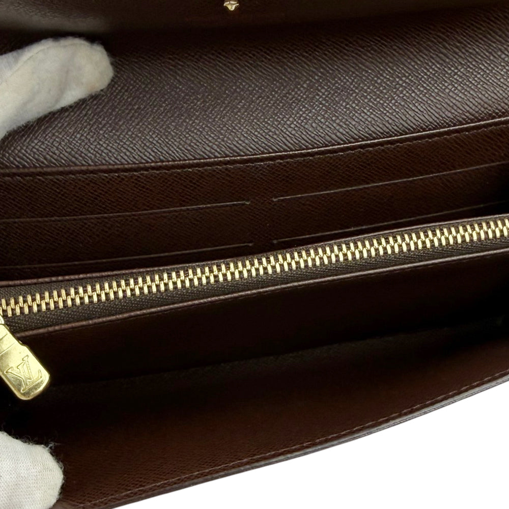 LOUIS VUITTON Damier Ebene Sarah Purse Wallet LHQ1858