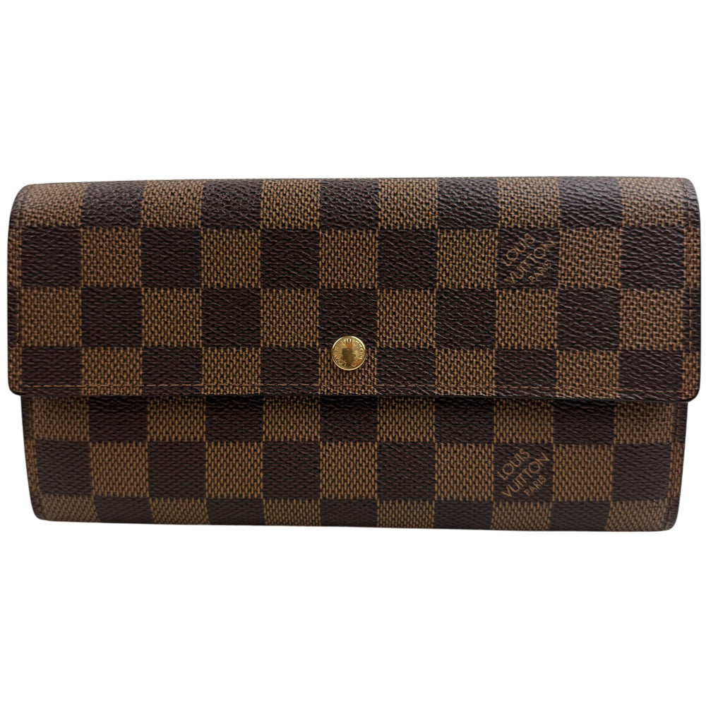 LOUIS VUITTON Damier Ebene Sarah Purse Wallet LHQ1858