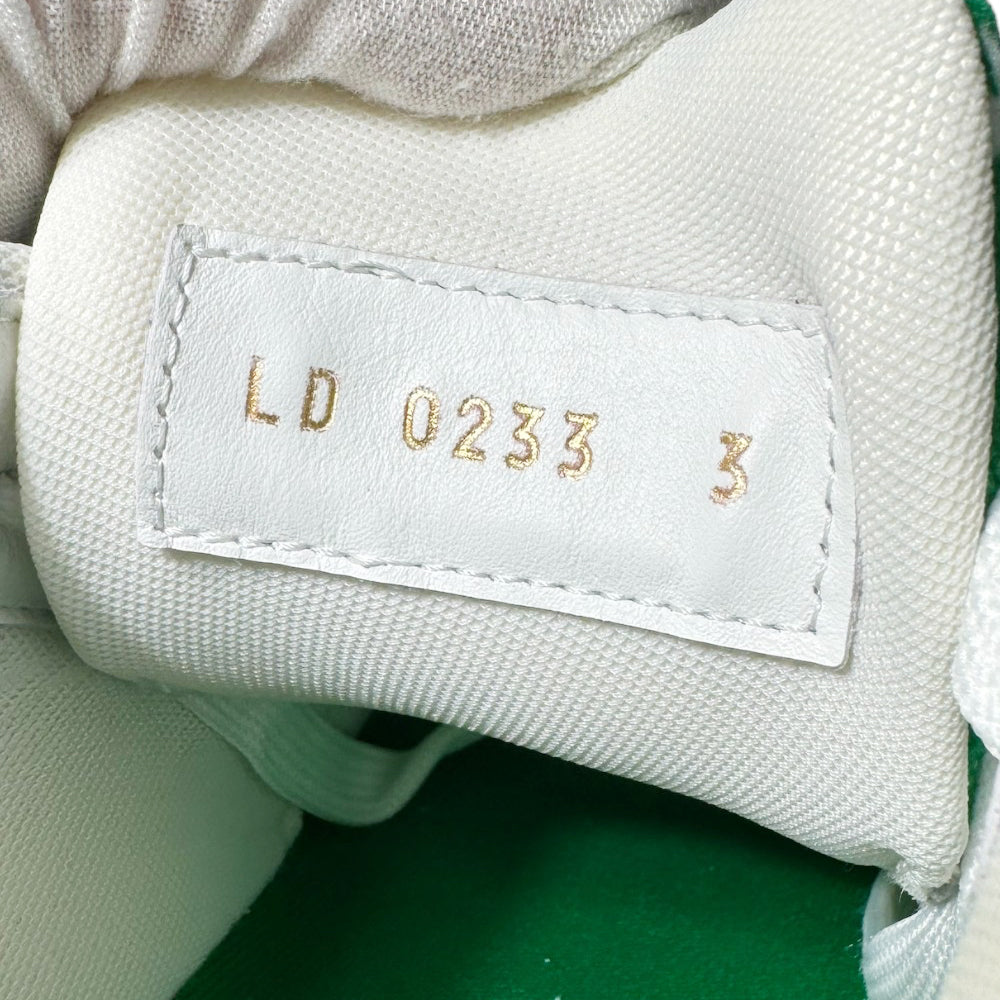 LOUIS VUITTON LV Baskets Femme Vert Blanc Taille 3 UK LHQ186