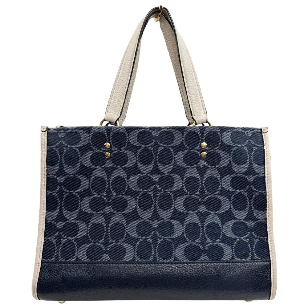 COACH Navy Dempsey Tote Shoulder Bag LHQ1866