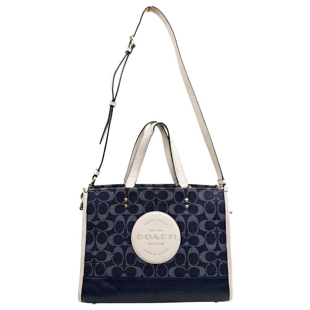 COACH Navy Dempsey Tote Shoulder Bag LHQ1866
