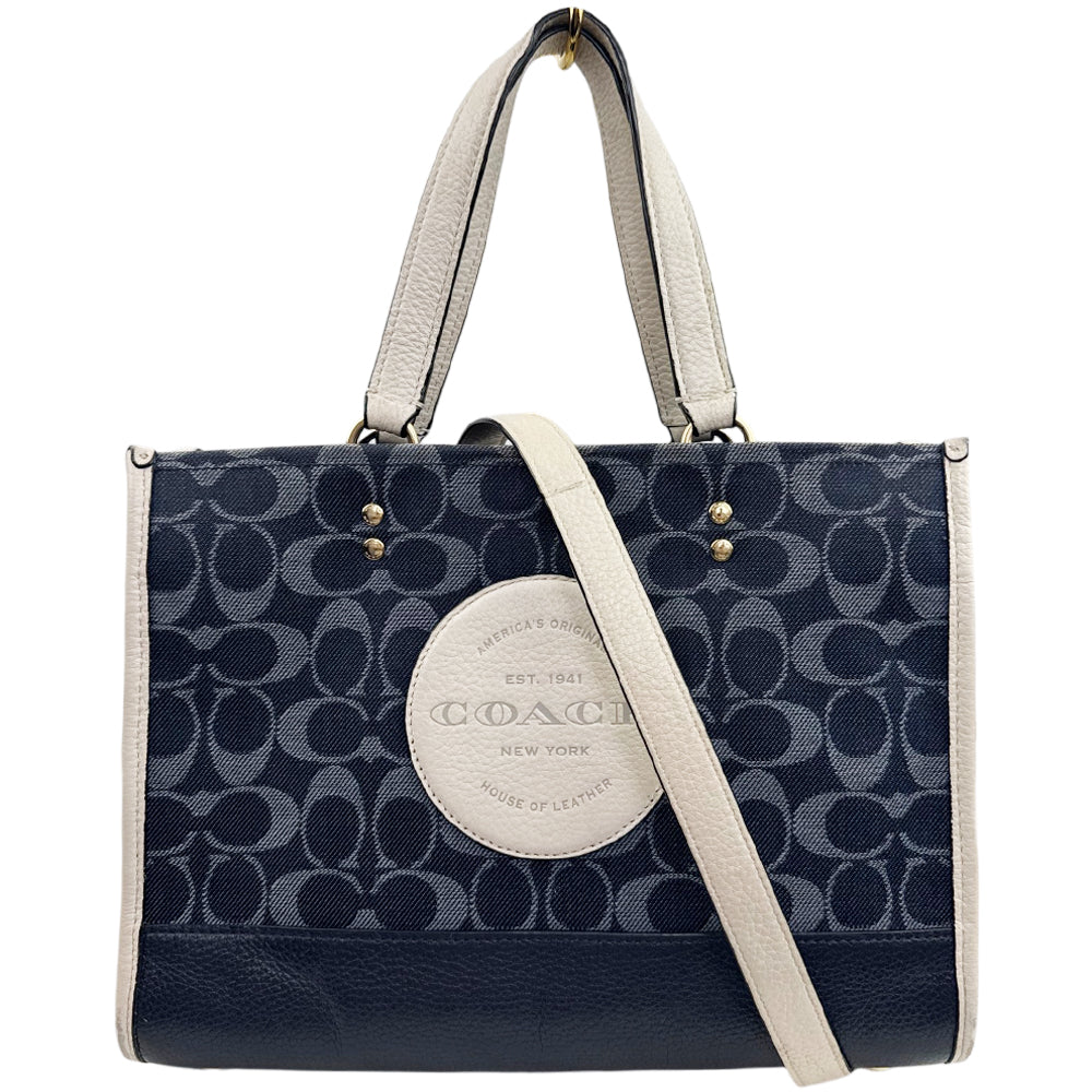 COACH Navy Dempsey Tote Shoulder Bag LHQ1866