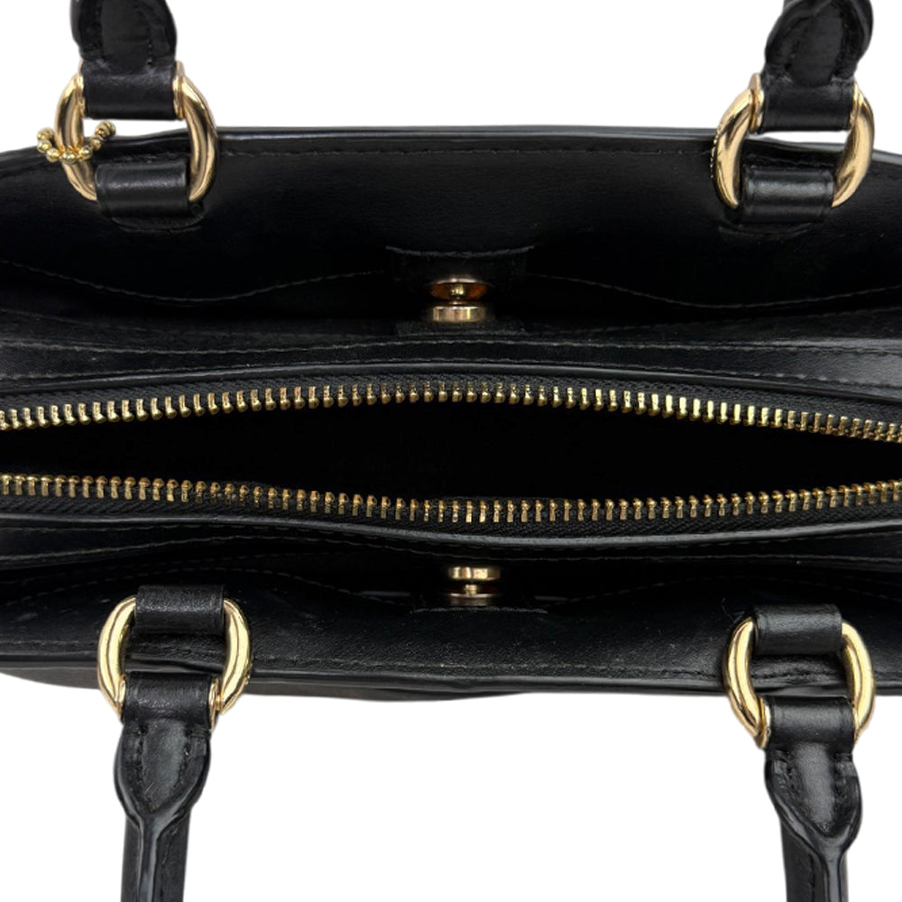 COACH Lillie Carryall Dark Brown Signature Hand Shoulder Bag LHQ1871
