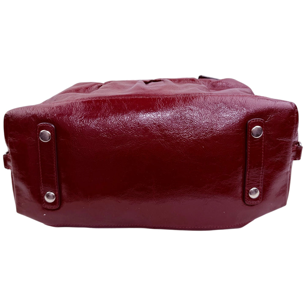 COACH Ashley Red Patent Leather Shoulder Bag LHQ1874