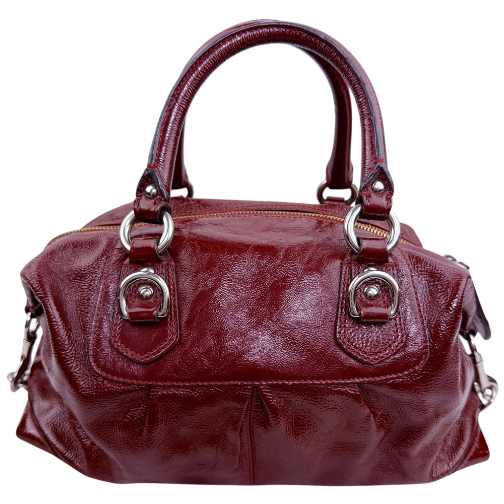 COACH Ashley Red Patent Leather Shoulder Bag LHQ1874