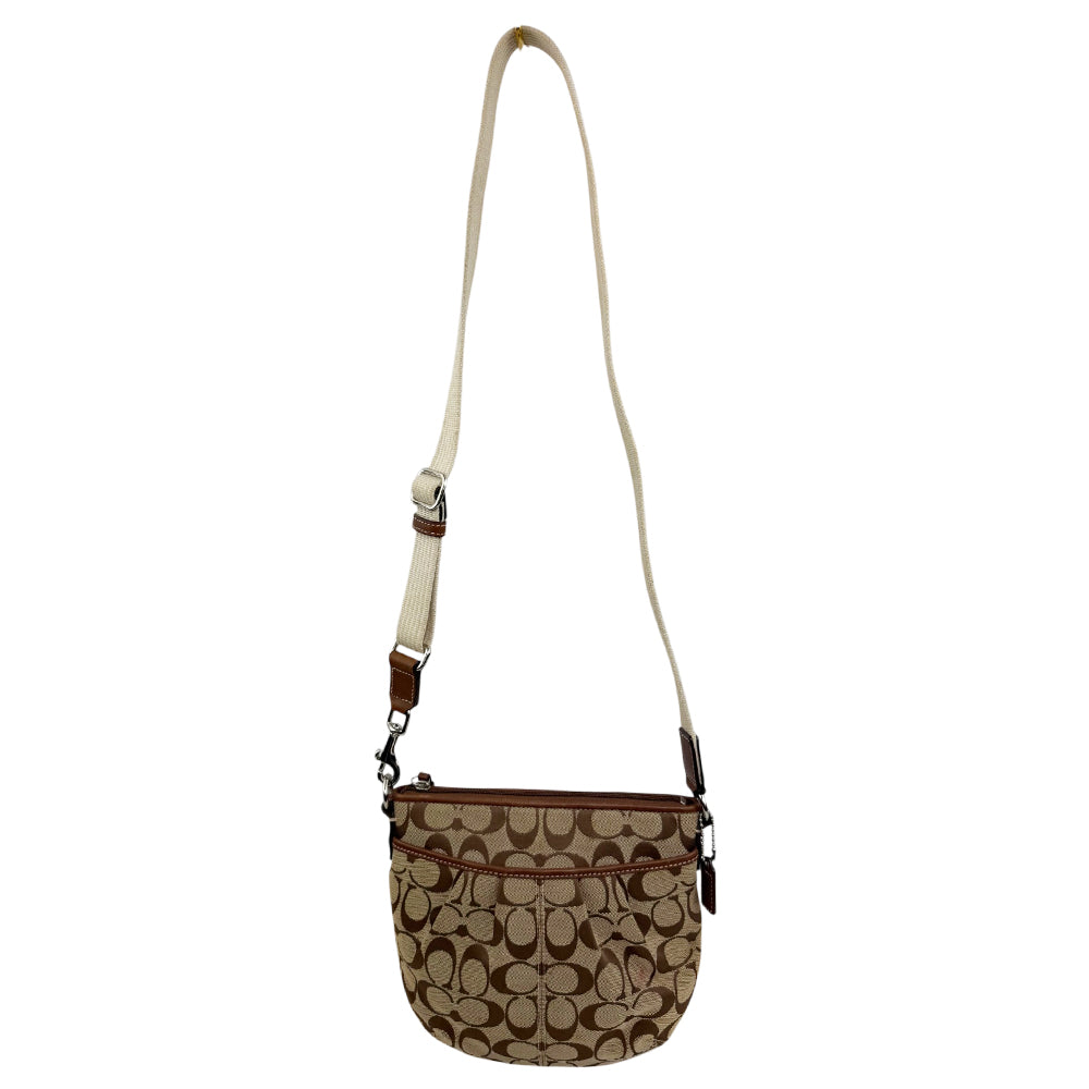 COACH Signature Brown Canvas Crossbody Bag LHQ1876