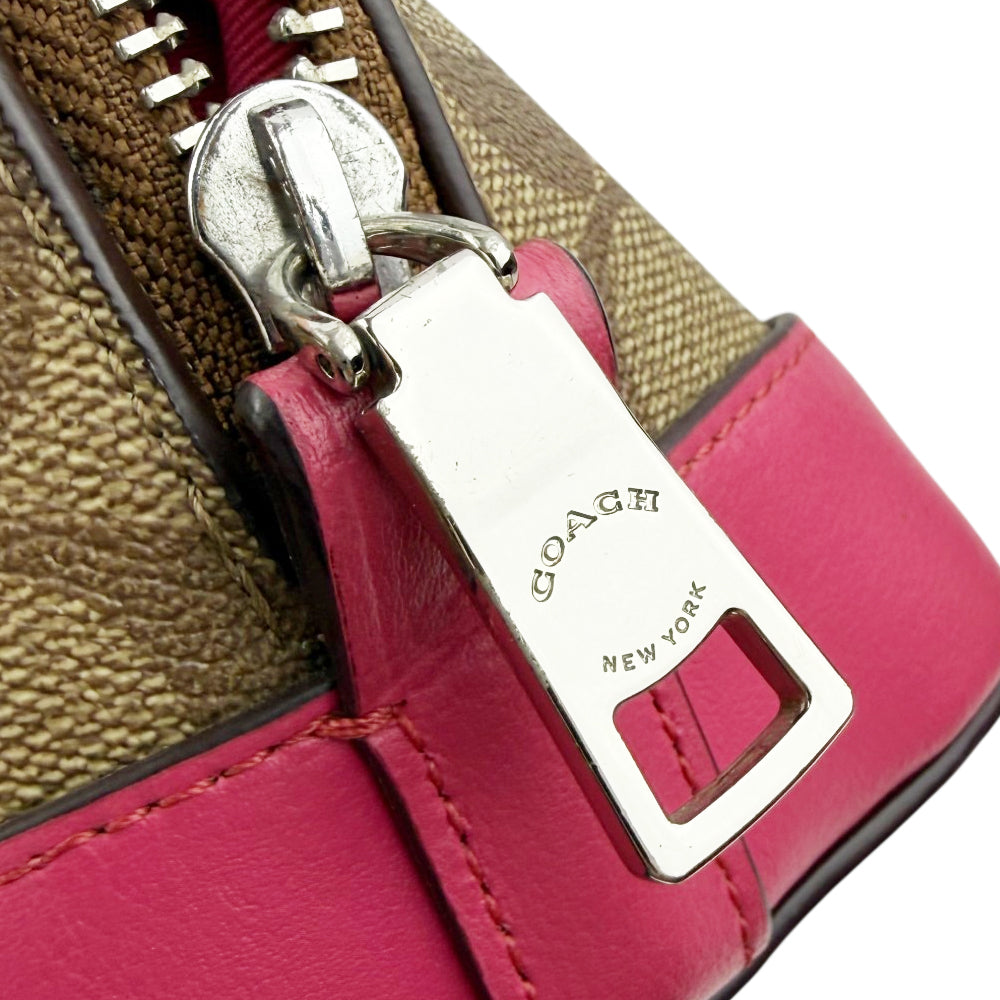 COACH Brown Signature Mini Sierra Crossbody Hand Bag LHQ1878