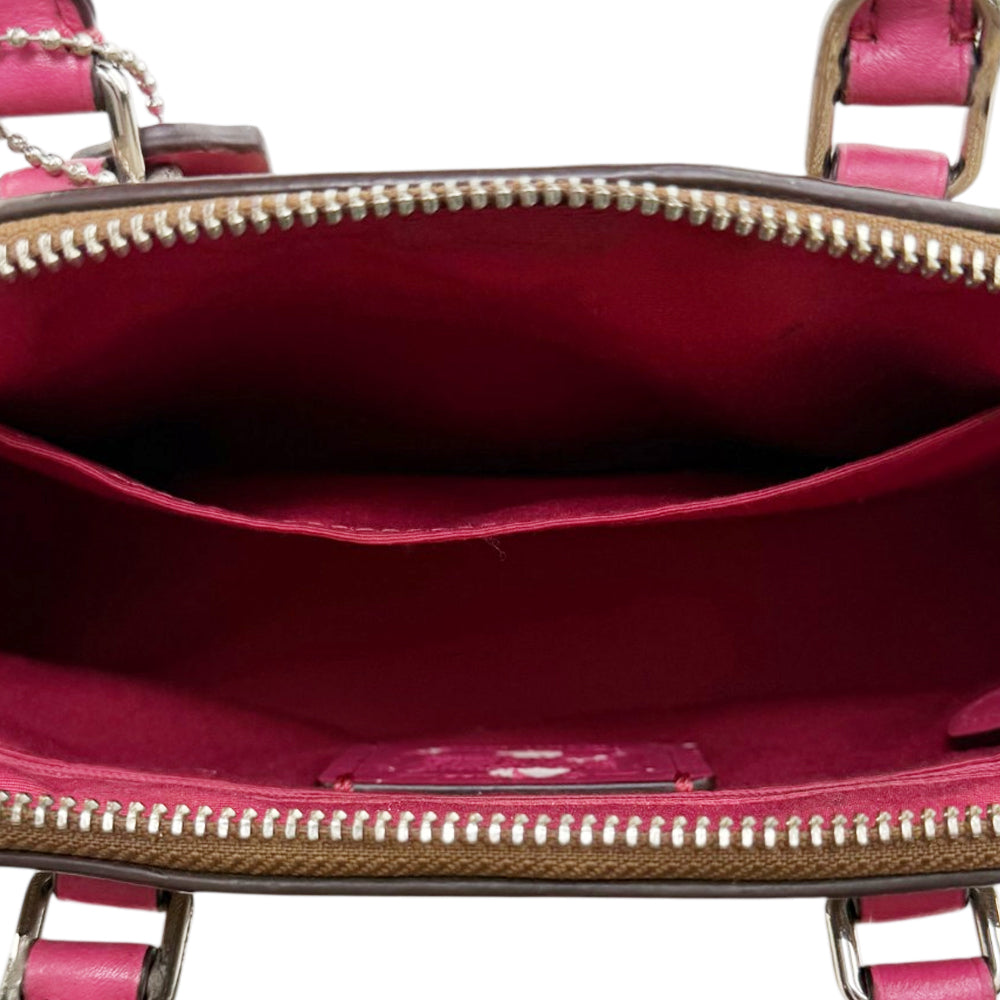 COACH Brown Signature Mini Sierra Crossbody Hand Bag LHQ1878