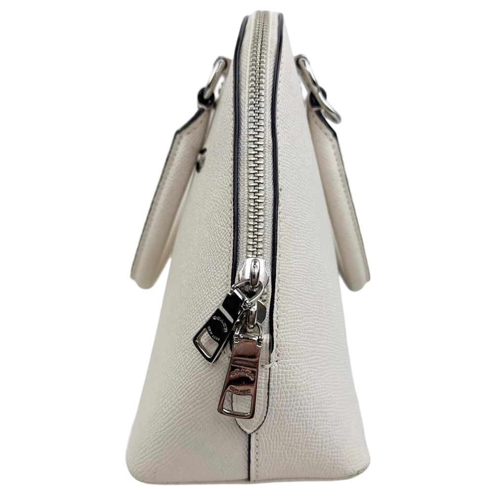 COACH Katy Satchel Varsity Stripe White Shoulder Hand Bag LHQ1883