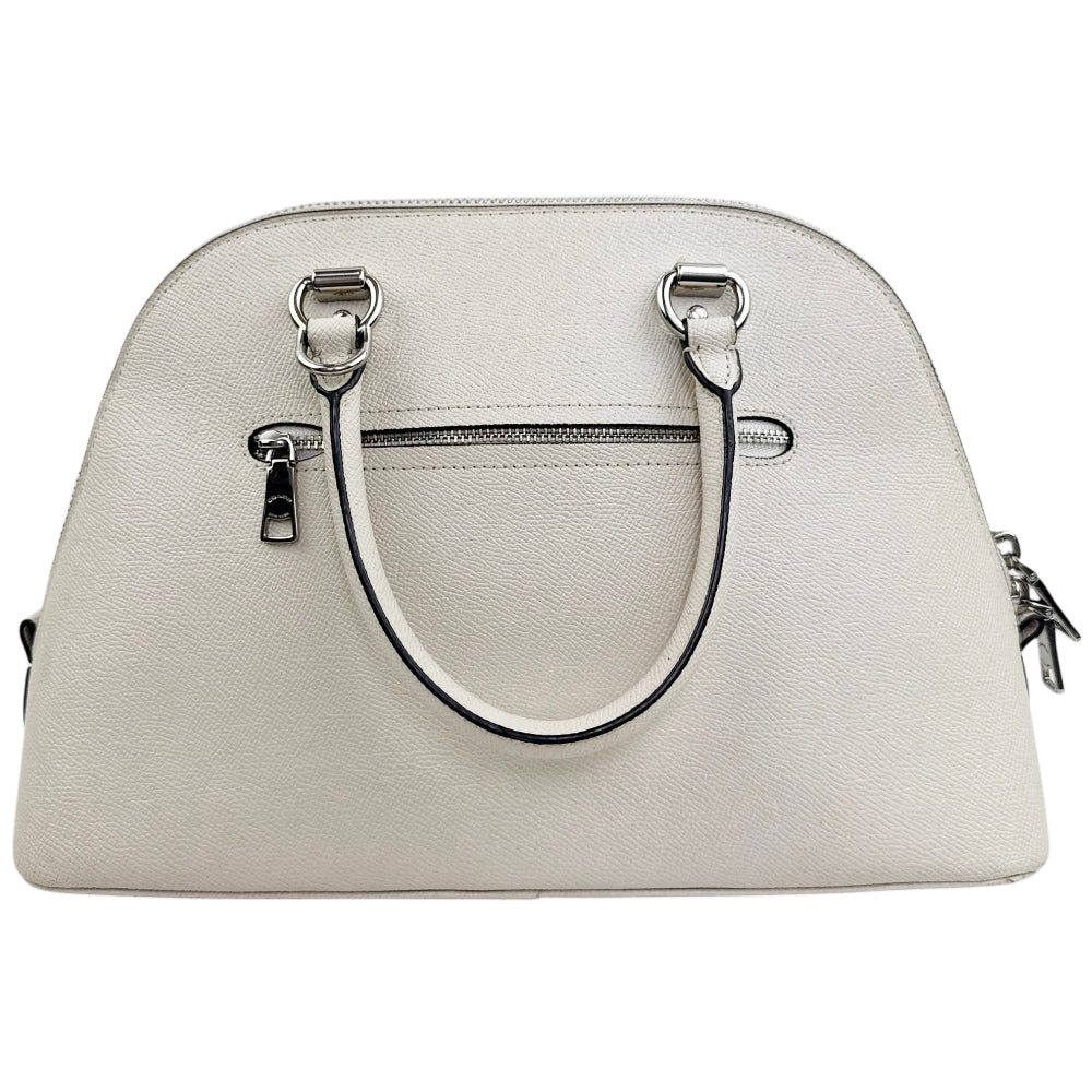 COACH Katy Satchel Varsity Stripe White Shoulder Hand Bag LHQ1883