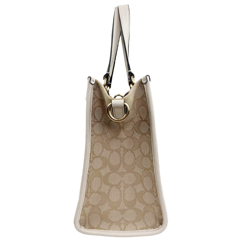 COACH Dempsey Beige Signature Canvas Tote Bag LHQ1884