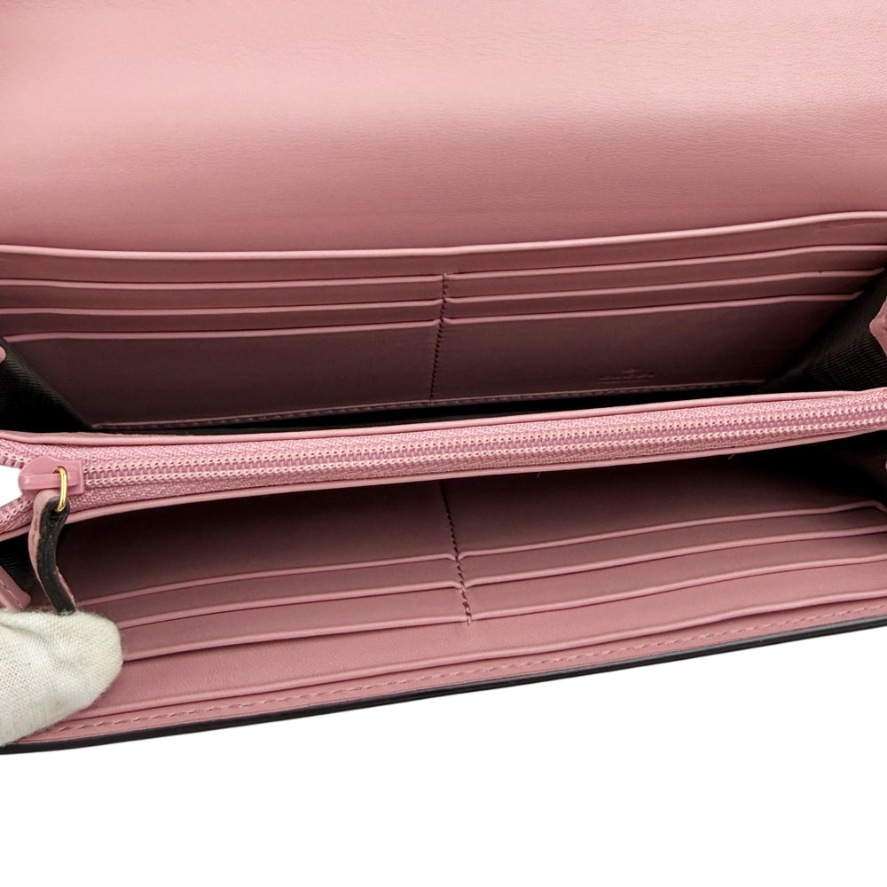 GUCCI Peony Pearl GG Purse Wallet LHQ1885
